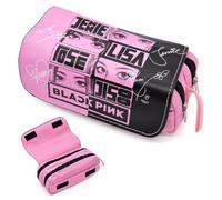 YCVBCY Pink Estuche para lápices, Bonito Bolsa Estacionaria Impermeable de Dibujos Animados con Cremallera Papelería Portátil Estuche para niñas