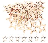 YCVSKY Stelle di Legno,100pcs Decorazioni Natalizie Legno, decoración de Madera, para Navidad, Bodas, Fiestas, Manualidades, decoración de Mesa, Estrellas Decorativas