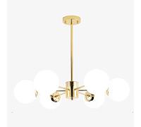 YCWZKJ Lampadari moderni in Stile Minimalista, plafoniere, illuminazione a sospensione per tavolo da pranzo, lampadario E27 con fagiolo magico dorato, lampadario a Bolle a sfera, 6 Teste