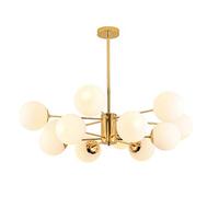 YCWZKJ Lampadari moderni in Stile Minimalista, plafoniere, illuminazione a sospensione per tavolo da pranzo, lampadario E27 con fagiolo magico dorato, lampadario a Bolle a sfera, Testa A