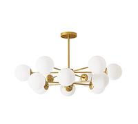 YCWZKJ Lampadari moderni in Stile Minimalista, plafoniere, illuminazione a sospensione per tavolo da pranzo, lampadario E27 con fagiolo magico dorato, lampadario a Bolle a sfera, Testa A