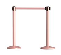 YCXLAXHH Cinta Separadora Extensible, Poste Separador, Color Rosa, Paquete de Dos Unidades, Incluye Cinta Retráctil de 2 Metros, Ideal para Aeropuertos