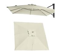YCXLAXHH Recambio Sombrilla 8 Varillas 3 Metros, Tela Sombrilla, Poliéster Grueso, Resistente a los Rayos UV, Apto para Playas y Patios(White,2.5 x 2.5 m/8 x 8 ft)