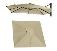 YCXLAXHH Recambio Sombrilla 8 Varillas 3 Metros, Tela Sombrilla, Poliéster Grueso, Resistente a los Rayos UV, Apto para Playas y Patios(Natural,2.5 x 2.5 m/8 x 8 ft)