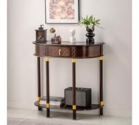 YCYHXJB Consola de Entrada Semicircular, Consola Estrecha con Almacenamiento, Mesa Auxiliar Retro para Sala de Estar, Pasillo, Recibidor y Vestíbulo(120 * 33 * 80cm/47.2 * 13 * 31.5in)