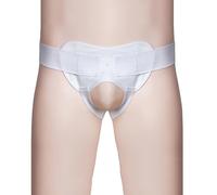 YCYHXJB Hernia Inguinal Hombre Ajustable, Cinturon Hernia Inguinal Simple o Doble, Diseño Delgado y Ligero con 2 Almohadillas de Compresión Extraíbles, Uso Diario(Large)