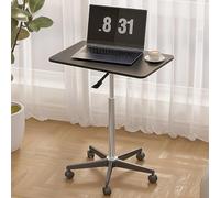 YCYHXJB Mesa Auxiliar con Ruedas, Side Table Móvil Neumático con Rotación de 360°, Mesita Auxiliar Salon para Uso Hospitalario y Doméstico(Black,81cm/31.8in)