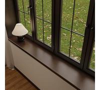 YCYHXJB Protector Impermeable para Alféizar, Alfombrilla para Alféizar de Ventana Antideslizante y Recortable para Ventanas Tipo Mirador, Balcones o Cocinas(Brown,290x20 cm/114x8 in)