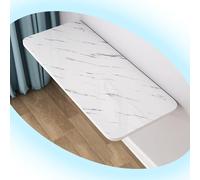 YCYHZC Mesa Plegable Pared Espacios Pequeños, Mesa Plegable Pared, Banco Trabajo Portátil Plegable Pared, Soporte Estante Triangular Plegable(White Pattern,31in/80CM)