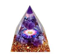 ycyingcheng Pirámide de cristal de amatista, generador de energía positiva, corazón de amor, decoración de oficina en casa, pirámide de protección para aniversario, día de San Valentín, esposa, amiga