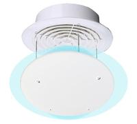 YCYRF Deflector de Aire Acondicionado para Unidades Centrales, Deflector de Ventilación de Techo Universal, Guía de Viento de Parabrisas Anti Soplado Directo, Redondo, Blanco(35cm/14in)