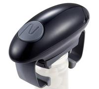 YCYUYK Abridor automático de tarros eléctrico negro con tapa, funciona con pilas, accesorio de cocina profesional, removedor de botellas sin esfuerzo, apertura suave