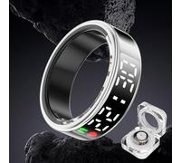YD LIFE Anillo inteligente para hombre y mujer - 2025 AI indicador LED Tiktok Scroll Ring Monitor de sueño, frecuencia cardíaca SpO2, medidor de calorías, seguimiento de distancia, disparador remoto