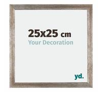yd. Your Decoration - Marco de fotos 25x25 cm - Marco de pared de MDF - Antirreflectante - Magnifica calidad - Metal Vintage - Mura