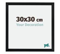 yd. Your Decoration - Marco de fotos 30x30 cm - Marco de pared de MDF - Antirreflectante - Magnifica calidad - Negro Mate - Catania