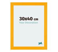 yd. Your Decoration - Marco de fotos 30x40 cm - Marco de pared de MDF - Antirreflectante - Magnifica calidad - Amarillo - Mura