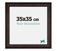 yd. Your Decoration - Marco de fotos 35x35 cm - Marron - Marco de fotos de madera con cristal de plástico antirreflejo - Marco 35x35 cm - Birmingham