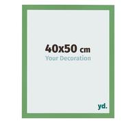 yd. Your Decoration - Marco de fotos 40x50 cm - Verde - Marco de fotos de MDF con cristal de plástico antirreflejo - Marco 40x50 cm - Bologna