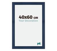 yd. Your Decoration - Marco de fotos 40x60 cm - Marco de pared de MDF - Antirreflectante - Magnifica calidad - Azul Oscuro Barrido - Mura