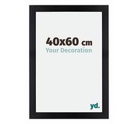 yd. Your Decoration - Marco de fotos 40x60 cm - Marco de pared de MDF - Antirreflectante - Magnifica calidad - Negro Mate - Mura