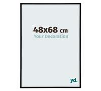 yd. Your Decoration - Marco de Fotos 48x68 cm - Negro Mate - Marco de fotos de plástico con cristal de plástico antirreflejo - Marco 48x68 cm - Annecy