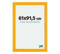 yd. Your Decoration - Marco de fotos 61x91.5 cm - Marco de pared de MDF - Antirreflectante - Magnifica calidad - Amarillo - Mura
