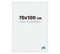 yd. Your Decoration - Marco de Fotos 70x100 cm - Blanco Brillante - Marco de fotos de plástico con cristal de plástico antirreflejo - Marco 70x100 cm - Annecy