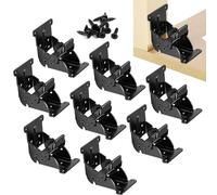 YDAJIURI - Paquete de 8 soportes plegables, bisagras autoblocantes resistentes con tornillos, soportes de extensión de bloqueo plegables para patas de mesa, patas de cama, bancos de trabajo, color