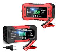 YDBAO 12V Cargador de Batería de Coche Cargador Baterias Coche y Moto Inteligente con Reparación y Pantalla