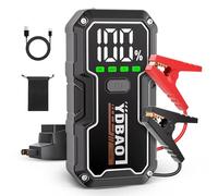 YDBAO Arrancador de Coches 7000A 12V Arrancador de Baterias de Coche Moto (para Todo Gasolina o 10L de Diésel) Jump Starter Protección Inteligente Linterna LED Pantalla LCD y Clips de Seguridad