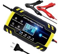 YDBAO Cargador bateria Coche 12V/24V 8A Cargador de Batería con Pantalla LCD y Múltiples Protecciones función de reparación Cargadors Baterias Coche y Moto para Auto Moto Camión AGM Gel SLA