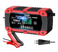 YDBAO Cargador de Batería 12V 10A Cargador de Batería de Coche Inteligente con Pantalla Táctil LCD y Múltiples Protecciones Cargadors Bateria Coche para Automóviles Motocicletas AGM, Gel, SLA