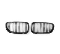 YDCDFVBVGM Central Delantero Rejilla para Serie 5 para F11 para F10 2010 2011 2012 2013 2014 2015 2016 Rejilla Delantera Negra Brillante Doble Lama Rejilla Ventilación Cubierta Antiniebla Coche
