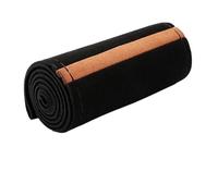 YDCDFVBVGM Fundas para Volante Coche Protector para Volante Coche Cosido A Mano Cubierta Manija Staciones Accesorios Interior Coche Carcasa Decorativa Volante(Black Brown Line)