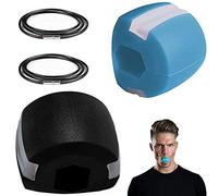 YDDZ 2 Piezas, Jaw Ejercitador, Mandibula Ejercicio, Ejercitador Mentón Masticable, Jaw Exerciser, Herramienta de Belleza Facial para Hombres y Mujeres, Reduce la Papada ( Azul + Negro)