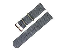 YDEWLY Correa de reloj de lona, correa de nailon, correa de la OTAN, correa de reloj de 18mm/20mm/22mm/24mm, hebilla plateada, correa de reloj de lona, accesorios de reloj(Grey,22mm)
