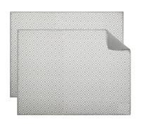 YDHfdc 2 Piezas Alfombrilla Escurreplatos de Microfibra 50 cm x 38 cm Alfombrilla de Secado de Platos Bayeta Escurreplatos para El Fregadero de La Cocina, Pequeño Cuadrado Gris