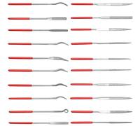 YDHfdc 20 Piezas Mini Limas de Agujas de Diamante 3x140mm Lima Recubierta de Diamante Archivos de Precisión para Moler, Pulir y Grabar Piedras de Cristal Del Metal de La Joyería