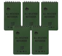 YDHfdc 5 Piezas Cuaderno Impermeable Bloc de Notas para Todo Clima Cuadernos Espiral Mini Libreta Pequeña con Rejilla para Grabación de Actividades al Aire Libre