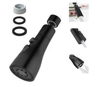 YDHfdc Aireador de Fregadero 360°Giratorio Aireador Grifo Cocina 3 Modos Fregadero Difusor con Adaptador para La Boquilla Del Grifo de Cocina FM22 (Negro)