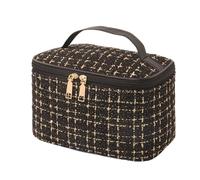 YDHSIKK Bolsa de maquillaje de gran espacio para almacenamiento de viaje, Black, Talla única