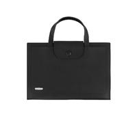 YDHSIKK Carpeta Tipo Bolsa, Bolsa organizadora de Documentos de PU, Multicolor, 25 x 36 cm(Black)