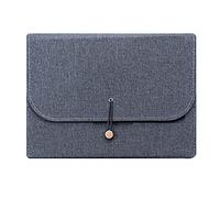 YDHSIKK Carpeta Tipo Bolsa, Carpeta de Documentos de Cuero con 13 Compartimentos, Multicolor, 33 x 3 x 24,5 cm(Grey)