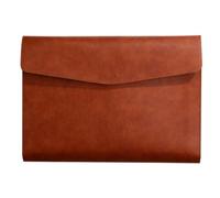 YDHSIKK Carpeta Tipo Bolsa, Carpeta de Documentos de Cuero sintético A4, Organizador de Oficina, Multicolor, 33 x 24 cm(Brown)