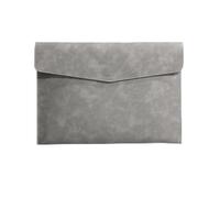 YDHSIKK Carpeta Tipo Bolsa, Carpeta de Documentos de Cuero Tipo sobre, Organizador de Papel A4, 235 x 330 mm, Multicolor, Paquete de 3(Grey)