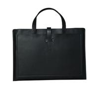 YDHSIKK Carpeta Tipo Bolsa, Carpeta organizadora de Documentos de Piel sintética con Cierre Tipo sobre, 36 x 25,5 cm, Multicolor(Black)