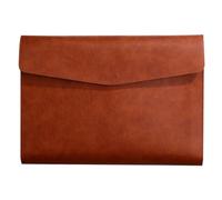 YDHSIKK Carpeta Tipo Bolsa, Carpeta portadocumentos de Piel sintética Tipo sobre, Multicolor, 33 x 24 cm(Yellowish Brown)