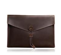 YDHSIKK Carpeta Tipo Bolsa, Portadocumentos de Cuero A4, Organizador de Archivos, maletín de Negocios, Gran Capacidad, Multicolor, 34 x 24 x 2,5 cm(Coffee)