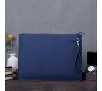 YDHSIKK Carpeta Tipo Bolsa, Portadocumentos de Cuero Tipo sobre, Carpeta organizadora de Archivos, 250 x 345 mm, Multicolor, PU, tamaño A4, maletín de Negocios, Bolsa de Almacenamiento(Blue)