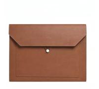 YDHSIKK Carpeta Tipo Bolsa, Portadocumentos de Piel sintética, tamaño A4, 330 x 245 mm, Multicolor(Brown)
